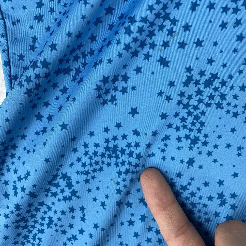 G Fore Shirt Mens XXL Blue Golf Performance Polo Star All Over Geometric READ - Picture 4 of 15